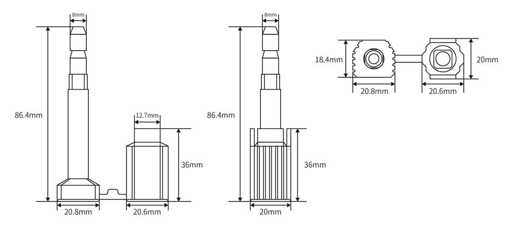 La taille du scellé.