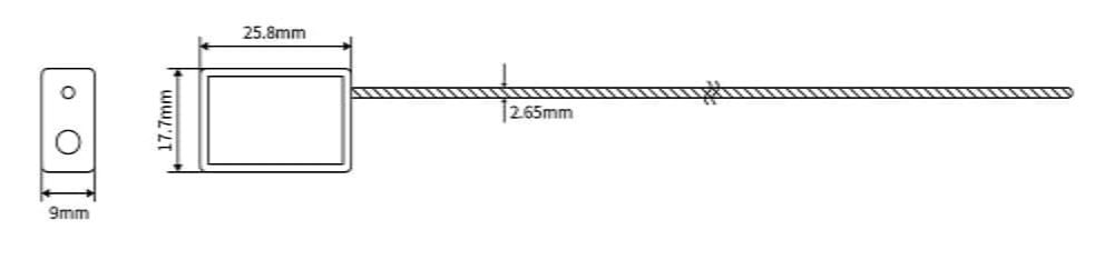 حجم ختم السلك المعدني هذا.