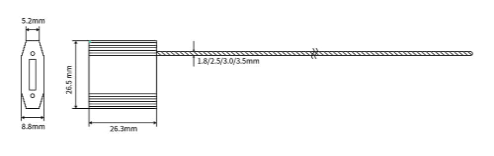 مانع تسرب الكابلات عالي الشد من الألومنيوم الصلب الأمني JHC018