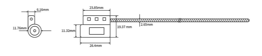 ختم الكابل المقاوم للعبث الآمن لمرة واحدة JHC005
