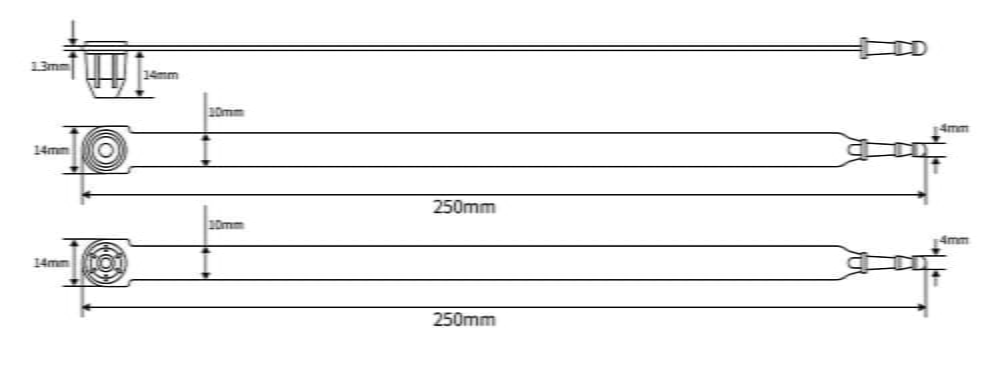 Tamper Evident High Strength Security Seals Plastic Safety Seal 5