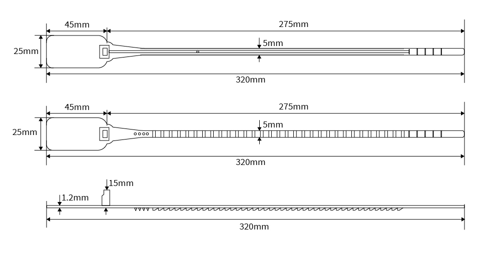 ملصق أمان بلاستيكي محكم الإغلاق مقاوم للتلاعب ختم سريع JHP012-1