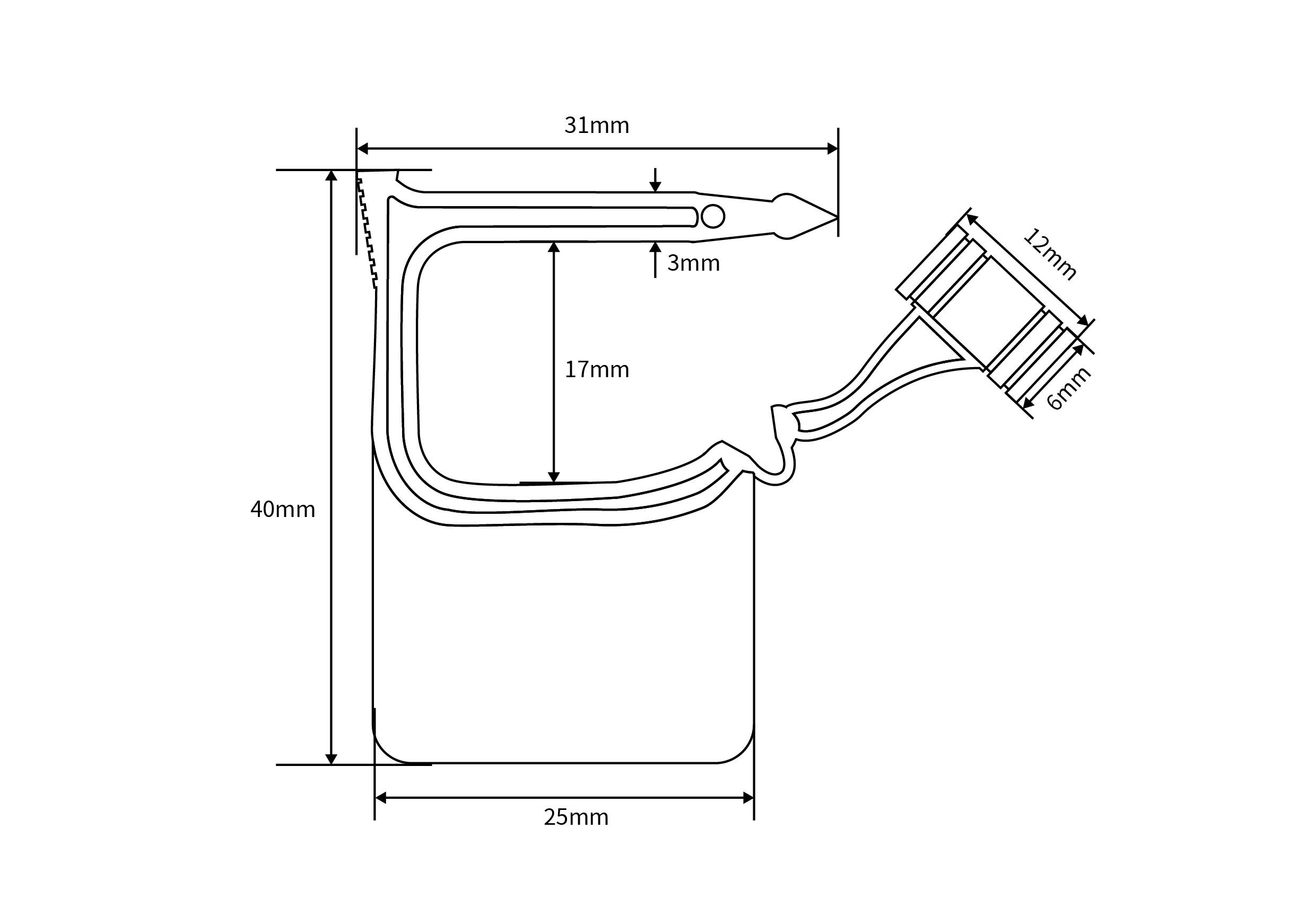 Dimensional Drawing JHP025