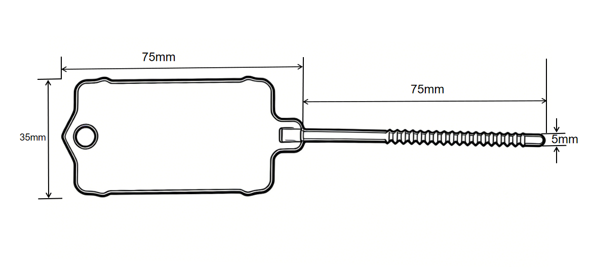 大标签塑料封条 服装和花园组织 塑料封条 JHP-066 6 塑料密封件的尺寸 JHP066