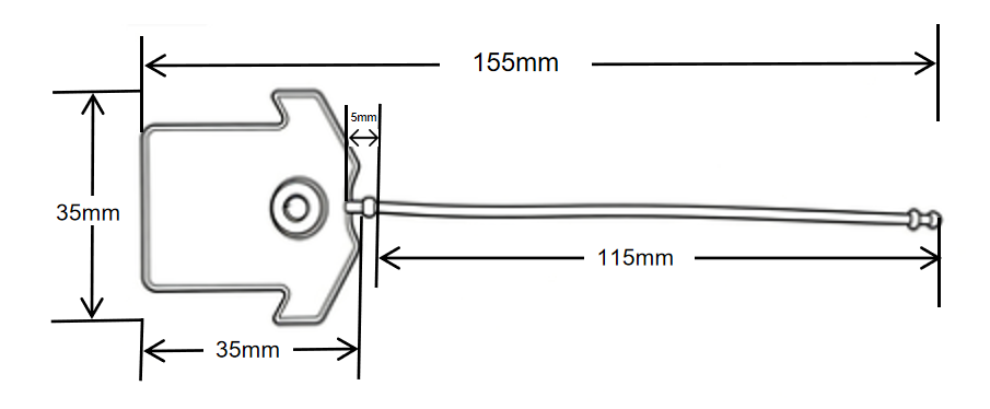 塑料封条 服装用防伪标签封条 JHP088 5 塑料密封件 JHP088 的尺寸