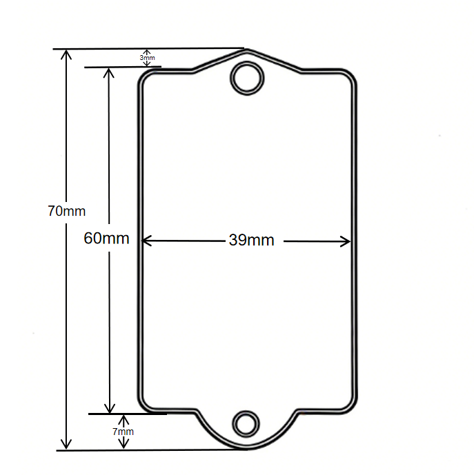The size of the plastic seal JHP068